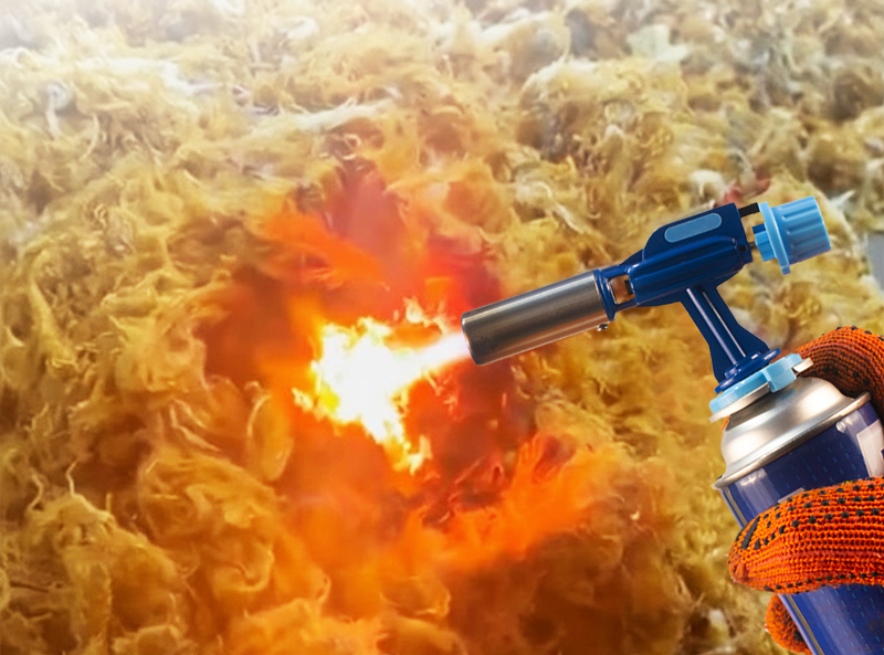 Flame resistance testing on FR technical textiles manufactured by Hilaturas Arnau